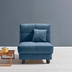 Schlafsofa ELL + ELL Tilda, blau, B:85cm H:90cm T:100cm, 100% Polyester, Sofas, Breite 85 cm, inkl. 1 Zierkissen