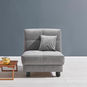 Schlafsofa ELL + ELL Tilda, grau, B:85cm H:90cm T:100cm, 100% Polyester, Sofas, Breite 85 cm, inkl. 1 Zierkissen