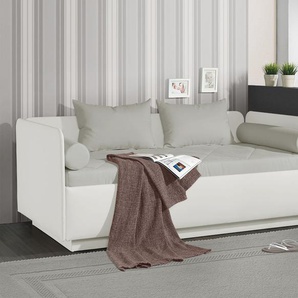 Schlafsofa Eriko, anthrazit, 120x200 cm, mit Lattenrost - mit Bonell-Matratze, H3