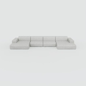 Schlafsofa Granitweiß - Elegantes, gemütliches Bettsofa: Hochwertige Qualität, einzigartiges Design - 470 x 72 x 168 cm, konfigurierbar