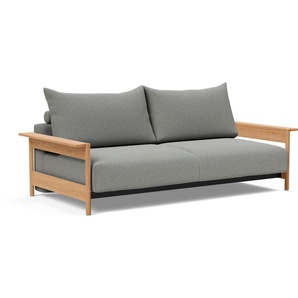 Schlafsofa INNOVATION LIVING ™ Sofas Gr. B/H/T: 230 cm x 80 cm x 118 cm, Polyester, grau (ash grey) Einzelsofas hohe Rückenlehne, inklusive Bettaufbewahrung