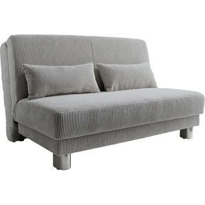 Schlafsofa INOSIGN Gina, grau, B:120cm H:86cm T:195cm, Sofas, mit einem Handgriff vom Sofa zum Bett