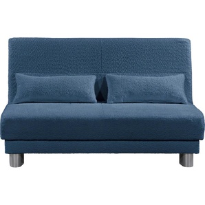 Schlafsofa INOSIGN Gina, blau, B:120cm H:86cm T:195cm, Sofas, mit einem Handgriff vom Sofa zum Bett