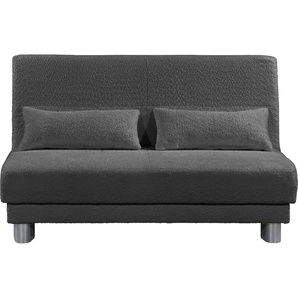 Schlafsofa INOSIGN Gina, grau (dunkelgrau), B:140cm H:86cm T:195cm, Sofas, mit einem Handgriff vom Sofa zum Bett