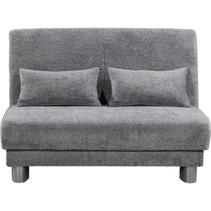 Schlafsofa INOSIGN Gina, grau, B:80cm H:86cm T:195cm, Sofas, mit einem Handgriff vom Sofa zum Bett