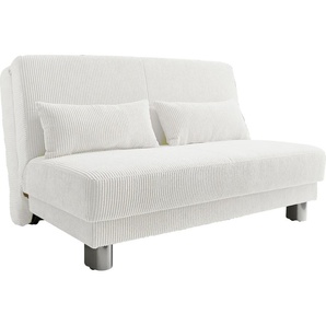 Schlafsofa INOSIGN Gina, weiß, B:160cm H:86cm T:195cm, Sofas, mit einem Handgriff vom Sofa zum Bett