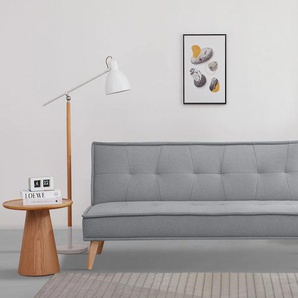 Schlafsofa INOSIGN MENDOTA, 181 cm, 3-Sitzer mit Schlaffunktion, grau, B:181cm H:84cm T:84cm, 100% Polyester, Sofas, verstellbarer Rückenlehne, Klappmechanismus