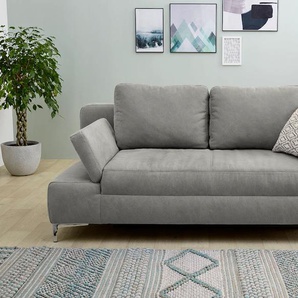 Schlafsofa JOCKENHÖFER GRUPPE Jano, grau (hellgrau), B:202cm T:103cm, Sofas, klassisches Schlafsofa mit individuell, verstellbaren Armlehnen, Topseller