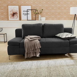 Schlafsofa JOCKENHÖFER GRUPPE Jano, schwarz, B:202cm T:103cm, Sofas, klassisches Schlafsofa mit individuell, verstellbaren Armlehnen