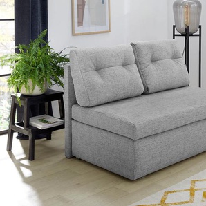 Schlafsofa JOCKENHÖFER GRUPPE Torben, grau (hellgrau), B:130cm T:85cm, Feinstruktur (100% Polyester), Sofas, Platzsparendes Sofa mit Gästebettfunktion und Stauraum