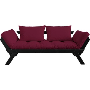 Schlafsofa KARUP DESIGN Bebop Sofas Gr. schwarz, bunt (bordeauxrot) inkl. Futonmatratze