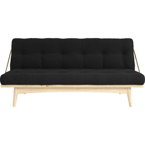 Schlafsofa KARUP DESIGN Folk, braun, B:190cm H:90cm T:130cm, 100% Polyester, Sofas, aus massiven Kiefernholz, inkl. Futonmatratze