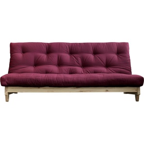 Schlafsofa KARUP DESIGN Fresh Sofas Gr. Gestell natur, bunt (bordeauxrot) inkl. Futonmatratze