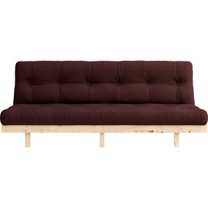 Schlafsofa KARUP DESIGN Lean, braun, B:190cm H:73cm T:99cm, 80% Baumwolle + 20% polyester, Sofas, mit Bettfunktion und Futonmatratze