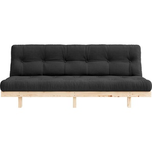 Schlafsofa KARUP DESIGN Lean Sofas Gr. B/H/T: 190cm x 73cm x 99cm, Baumwollmix, grau (dunkelgrau) mit Bettfunktion und Futonmatratze