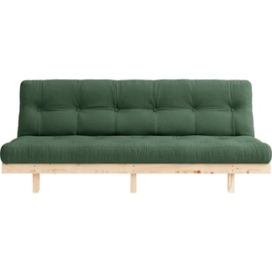 Schlafsofa KARUP DESIGN Lean Sofas Gr. B/H/T: 190cm x 73cm x 99cm, Baumwollmix, grün (olivgrün) mit Bettfunktion und Futonmatratze