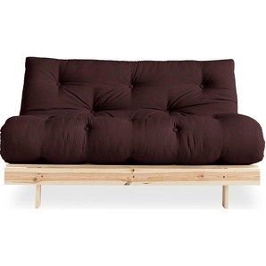 Schlafsofa KARUP DESIGN Roots, braun, B:140cm, Sofas, inkl. Futonmatratze, Liegefläche 140x200 cm