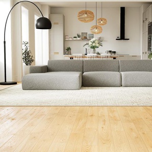 Schlafsofa Kiesgrau - Elegantes, gemütliches Bettsofa: Hochwertige Qualität, einzigartiges Design - 368 x 72 x 168 cm, konfigurierbar