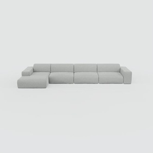 Schlafsofa Lichtgrau - Elegantes, gemütliches Bettsofa: Hochwertige Qualität, einzigartiges Design - 443 x 72 x 168 cm, konfigurierbar