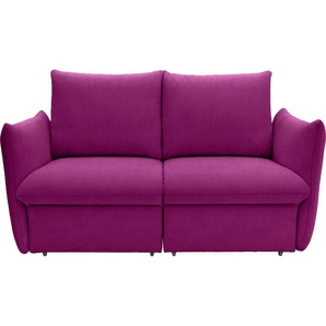 Schlafsofa LOOKS BY WOLFGANG JOOP LOOKS XII Sofas Gr. B/H/T: 180 cm x 100 cm x 97 cm, Struktur weich, Mit Bettfunktion, pink (fuchsia) Einzelsofas mit Bettfunktion, Kissenoptik, Boxspring-Polsterung