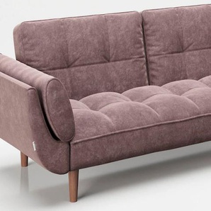 Schlafsofa PLAYBOY Scarlett Sofas Gr. B/H/T: 215cm x 81,5cm x 84,5cm, Polyester, rosa (altrosa) Schlafsofa