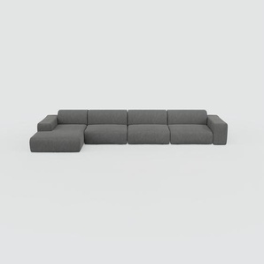 Schlafsofa Steingrau - Elegantes, gemütliches Bettsofa: Hochwertige Qualität, einzigartiges Design - 443 x 72 x 168 cm, konfigurierbar