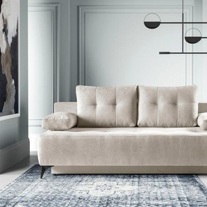 Schlafsofa WERK2 Oakland, beige, B:206cm H:97cm T:98cm, 92% Polyester, 8% Nylon, Sofas, 2-Sitzer Sofa & Schlafcouch