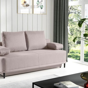 Schlafsofa WERK2 Street, beige, B:200cm H:93cm T:93cm, 100% Polyester, Sofas, 2-Sitzer Sofa und Schlafcouch mit Federkern & Bettkasten