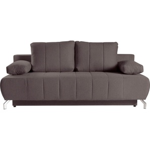 Schlafsofa WERK2 Troya, braun, B:210cm H:95cm T:95cm, 100% Polyester, Sofas, 2-Sitzer Sofa und Schlafcouch mit Federkern & Bettkasten