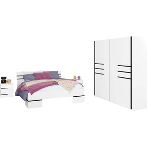 Schlafzimmer-Set INOSIGN Violla Schlafzimmermöbel-Sets Gr. B/H/T: 186cm x 89cm x 217cm, B/H: 180cm x 200cm, weiß aus FSC-zertifiziertem Holzwerkstoff