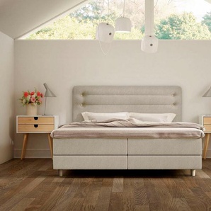 Schlaraffia Boxspringbett Fidelio, inkl GELTEX® Next Topper, Holzfuß in Eiche