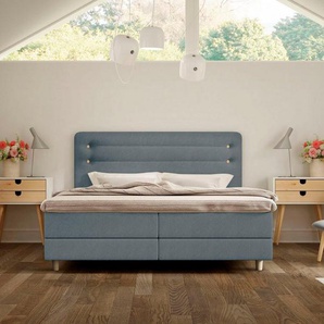 Schlaraffia Boxspringbett Fidelio, inkl GELTEX® Next Topper, Holzfuß in Eiche