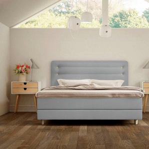 Schlaraffia Boxspringbett Fidelio, inkl GELTEX® Next Topper, Holzfuß in Eiche