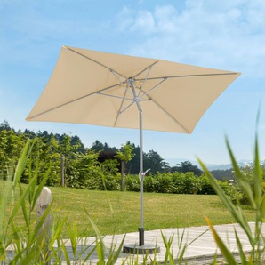 Marktschirm SCHNEIDER SCHIRME Porto, beige (natur), Obermaterial: 100% Polyester, Standschirme, Stahl/Polyester