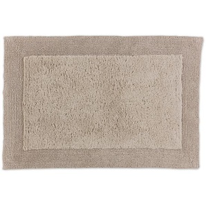 Schöner Wohnen Badteppich Bahamas, Beige, Textil, rechteckig, 67x110 cm, für Fußbodenheizung geeignet, rutschfest, Badtextilien, Badematten