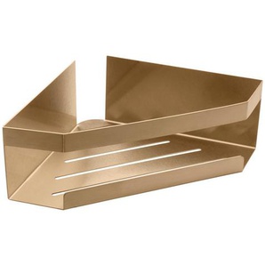 Schöner Wohnen Duschablage Meleto, Gold, Metall, eckig, 28.5x8x18 cm, Badaccessoires, Duschzubehör, Duschregal