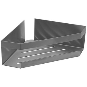 Schöner Wohnen Duschablage Meleto, Grau, Metall, eckig, 28.5x8x18 cm, Badaccessoires, Duschzubehör, Duschregal