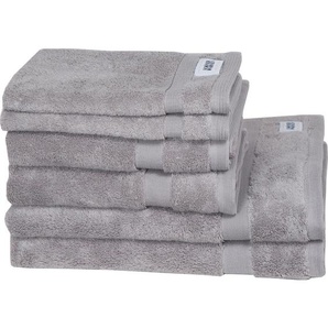 Schöner Wohnen Frottierset SW-Cuddly, Grau, Textil, 6-teilig, Uni, Oeko-Tex® Standard 100, saugfähig, Aufhängeschlaufe, angenehm weich, hochwertige Qualität, schnelltrocknend, Badtextilien, Handtücher