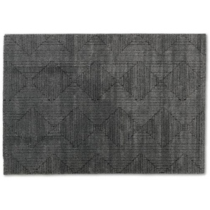 Schöner Wohnen Webteppich Pure Design, Anthrazit, Textil, Streifen, rechteckig, 80x150 cm, für Fußbodenheizung geeignet, in verschiedenen Größen erhältlich, antistatisch, pflegeleicht, Teppiche & Böden, Teppiche, Webteppiche