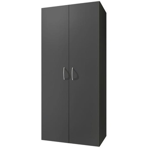 Schrank, 2-türig - grau - Materialmix - 80 cm - 185 cm - 40 cm | Möbel Kraft