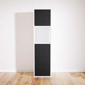 Schrank Schwarz - Moderner Schrank: Türen in Schwarz - Hochwertige Materialien - 41 x 156 x 34 cm, Selbst zusammenstellen