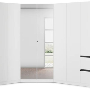 Schrank-Set RAUCH Kleiderschrank Schrank Garderobe Wäscheschrank COSTA mit Spiegel Kastenmöbel-Sets Gr. B/H/T: 208 cm x 197 cm x 298 cm, weiß (alpinweiß, schwarz) viel Platz, grifflose Front und Push-to-Open Funktion MADE IN GERMANY