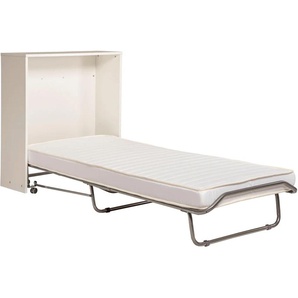 Schrankbett INOSIGN Sognum, grau (weiß), H:102cm, Schrankbetten, inkl. Matratze, Gästebett, Klappbett, Topseller