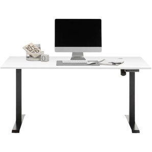 Schreibtisch BEGA OFFICE Tim, elektrisch höhenverstellbarer Desk Tische Gr. B/H/T: 150 cm x 72 cm x 69 cm, weiß (weiß, schwarz, weiß) Schreibtische mit Anzeige und 4 Memory-Tasten, Breite 150 cm