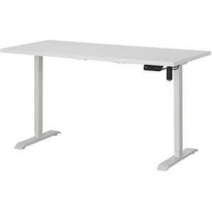 Schreibtisch elektr. höhenverstellbar - weiß - Materialmix - 150 cm - 85 cm - 69 cm | Möbel Kraft