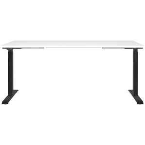 Schreibtisch GERMANIA Jet, elektrisch höhenverstellbar Tische Gr. B/H/T: 180 cm x 72 cm x 80 cm, schwarz-weiß (weiß, schwarz, weiß) moderne Farbvariationen, Breite 120140160180 cm, Made in Germany