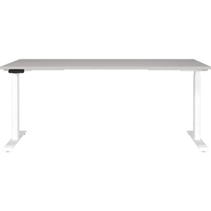 Schreibtisch GERMANIA Jet, elektrisch höhenverstellbar Tische Gr. B/H/T: 180cm x 72cm x 80cm, braun (kaschmir/weiß + weiß kaschmir) moderne Farbvariationen, Breite 120140160180 cm, Made in Germany