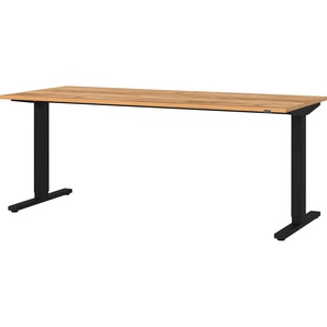 Schreibtisch GERMANIA Lissabon Tische Gr. B/T: 180 cm x 80 cm, braun (navarra, eiche, nachbildung, schwarz, navarra, nachbildung) Schreibtische elektrisch höhenverstellbar mit Memory Funktion, Breite 180 cm