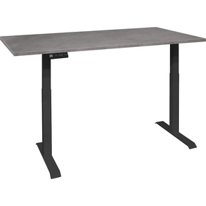 Schreibtisch MÄUSBACHER Big System Office Tische Gr. B: 120 cm, schwarz (schwarz matt, graphit, graphit) Breite 120 cm, elektrisch höhenverstellbar