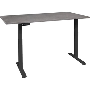 Schreibtisch MÄUSBACHER Big System Office Tische Gr. B: 140 cm, schwarz (schwarz matt, graphit, graphit) Schreibtische Breite 140 cm, elektrisch höhenverstellbar